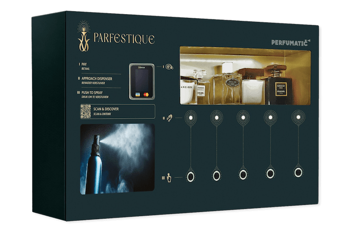 Parfestique perfume vending machine